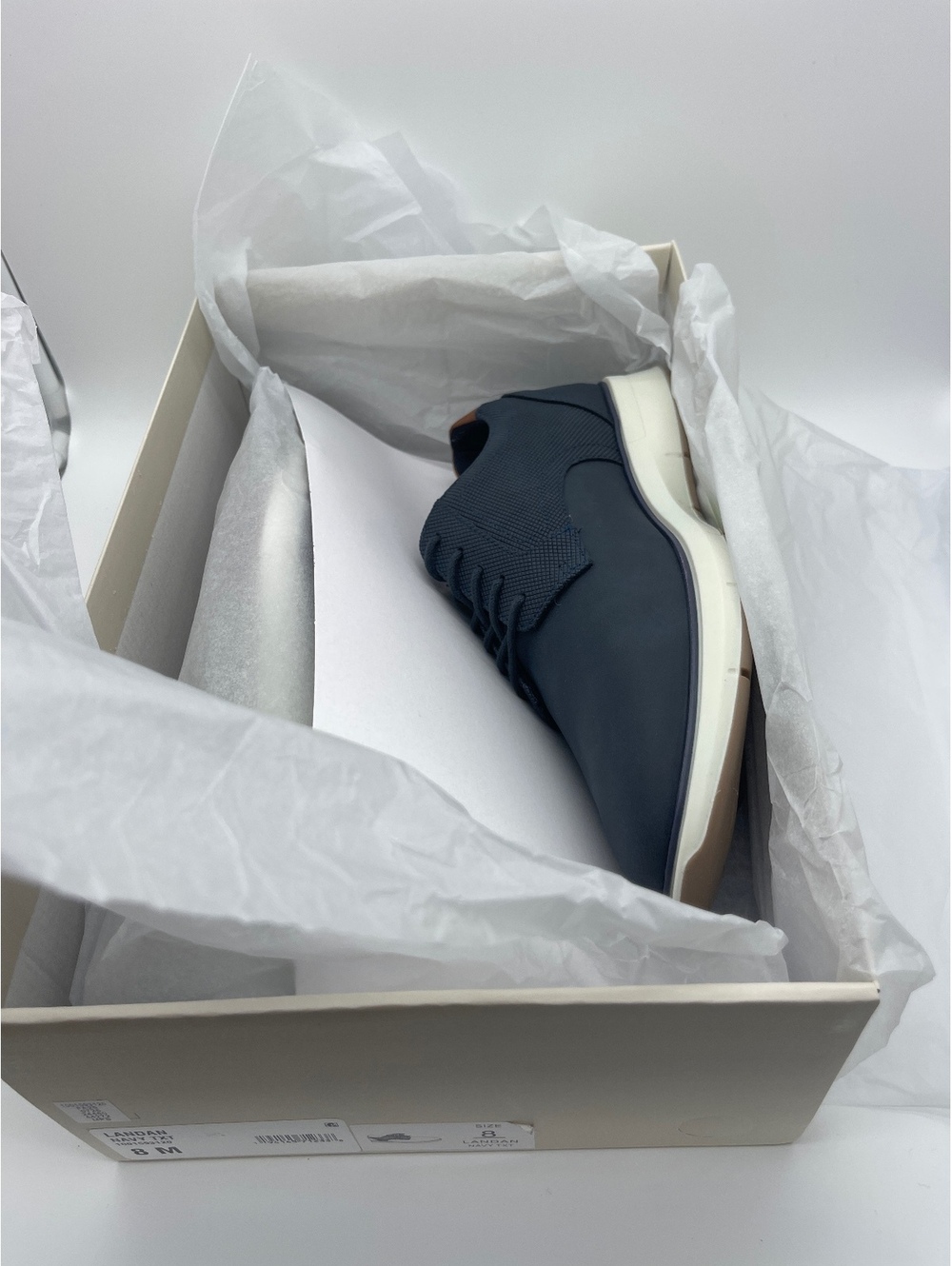 Alfani Men's Navy Blue Casual Sneakers with Brown Accent Size 8